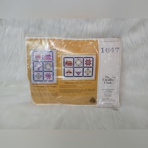Cross Stitch CREATIVE CIRCLE Autumn Quilt Block Sampler #1648 Vintage Needlework